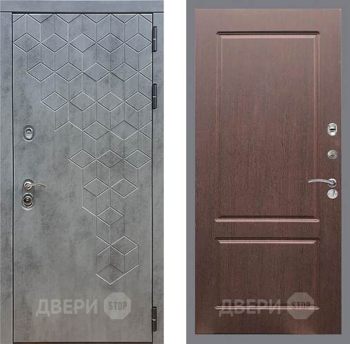 Дверь Стоп БЕТОН ФЛ-117 Орех премиум в Дмитрове
