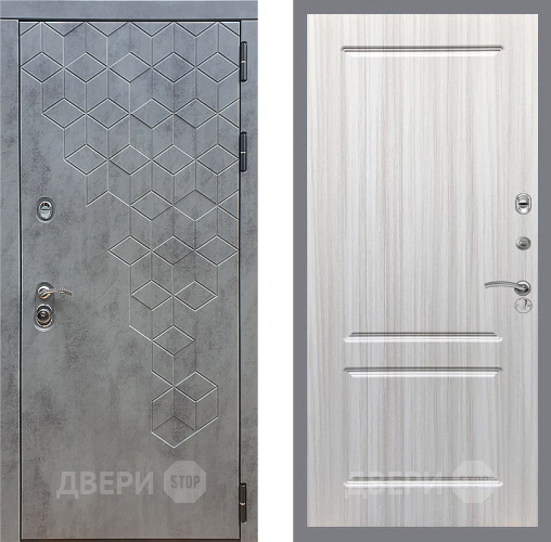 Входная металлическая Дверь Стоп БЕТОН ФЛ-117 Сандал белый в Дмитрове
