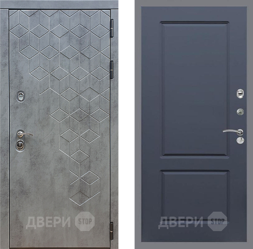 Входная металлическая Дверь Стоп БЕТОН ФЛ-117 Силк титан в Дмитрове