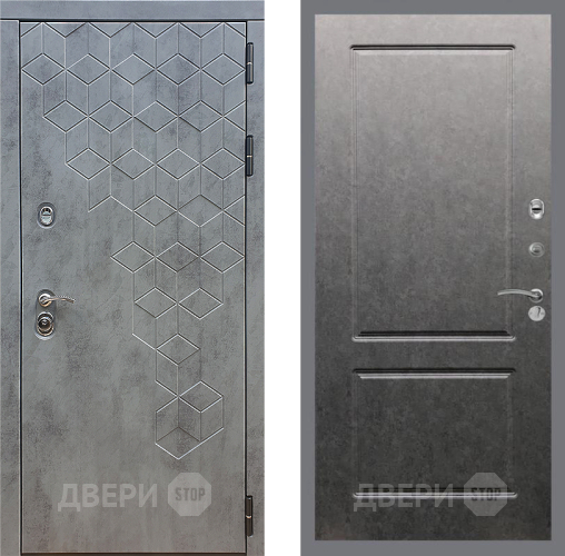 Дверь Стоп БЕТОН ФЛ-117 Штукатурка графит в Дмитрове