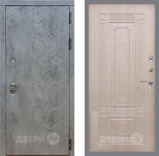 Входная металлическая Дверь Стоп БЕТОН ФЛ-2 Беленый дуб в Дмитрове