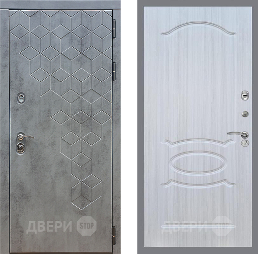 Входная металлическая Дверь Стоп БЕТОН ФЛ-128 Сандал белый в Дмитрове