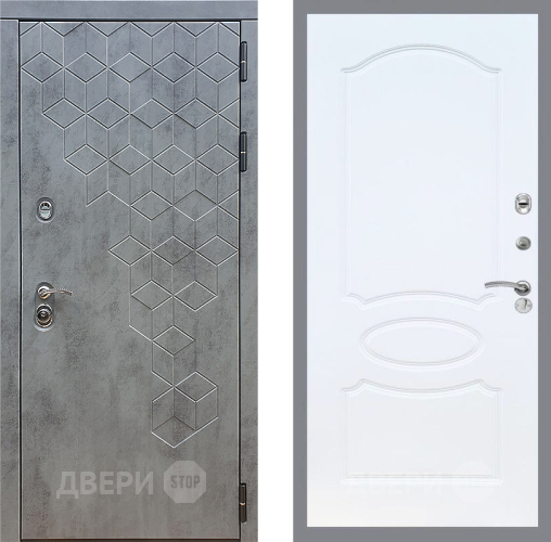 Входная металлическая Дверь Стоп БЕТОН ФЛ-128 Белый ясень в Дмитрове