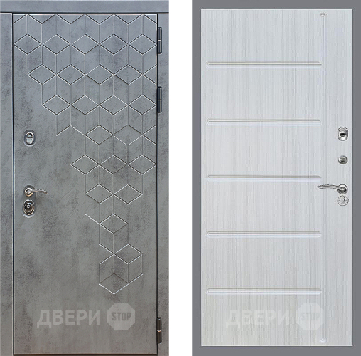 Входная металлическая Дверь Стоп БЕТОН ФЛ-102 Сандал белый в Дмитрове