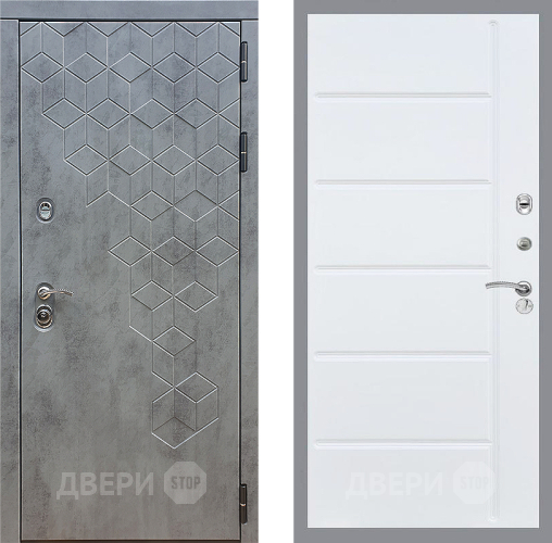Входная металлическая Дверь Стоп БЕТОН ФЛ-102 Белый ясень в Дмитрове