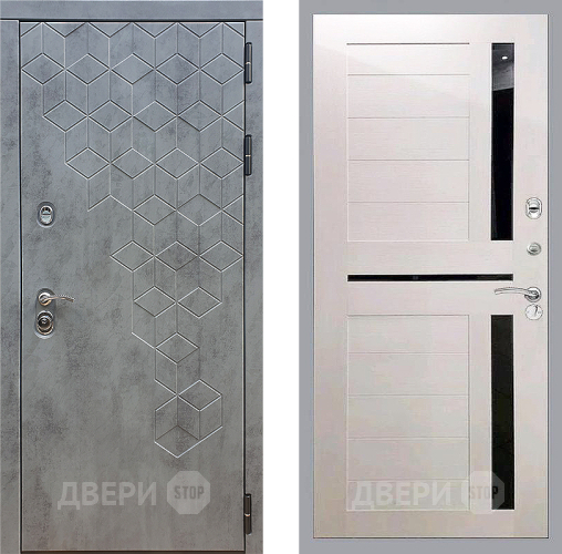 Входная металлическая Дверь Стоп БЕТОН СБ-18 Лиственница беж в Дмитрове