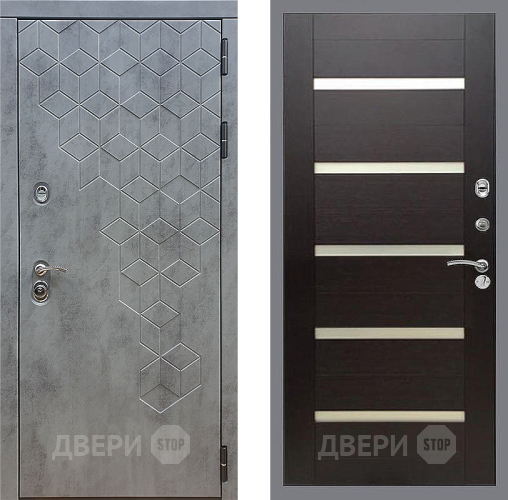 Входная металлическая Дверь Стоп БЕТОН СБ-14 венге поперечный в Дмитрове