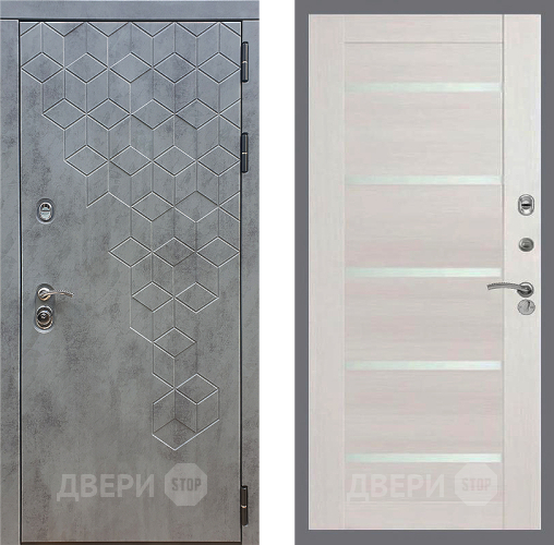 Входная металлическая Дверь Стоп БЕТОН СБ-14 Лиственница беж в Дмитрове