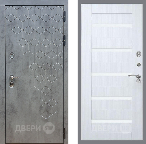 Входная металлическая Дверь Стоп БЕТОН СБ-14 Сандал белый в Дмитрове