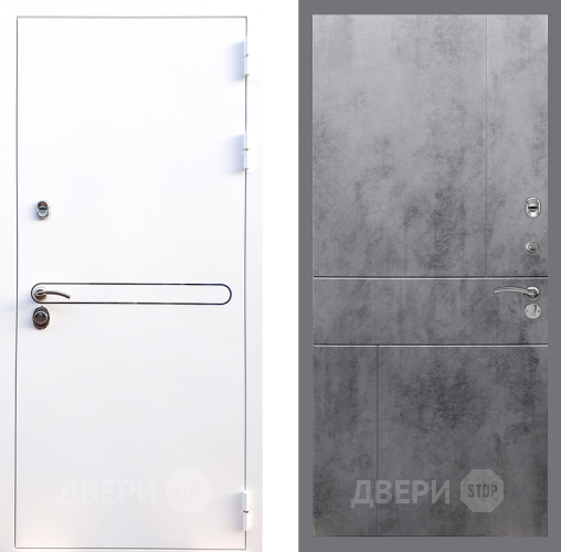 Входная металлическая Дверь Стоп Лайн Вайт ФЛ-290 Бетон темный в Дмитрове