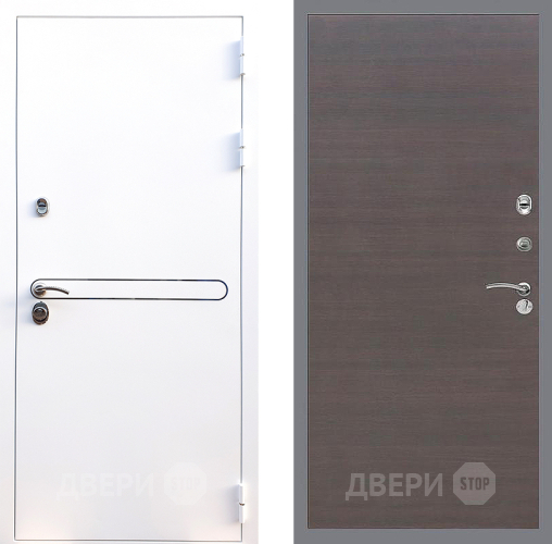Входная металлическая Дверь Стоп Лайн Вайт Гладкая венге поперечный в Дмитрове