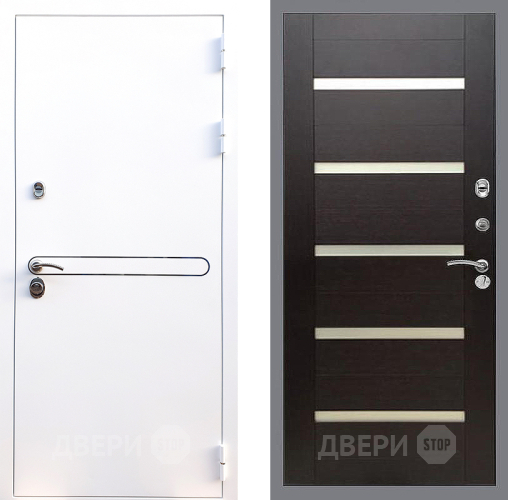Входная металлическая Дверь Стоп Лайн Вайт СБ-14 венге поперечный в Дмитрове