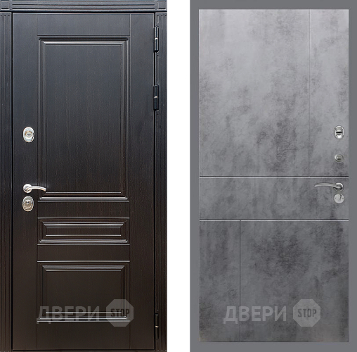 Входная металлическая Дверь Стоп МЕГАПОЛИС ФЛ-290 Бетон темный в Дмитрове