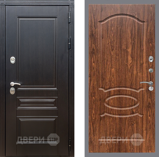 Входная металлическая Дверь Стоп МЕГАПОЛИС ФЛ-128 орех тисненый в Дмитрове