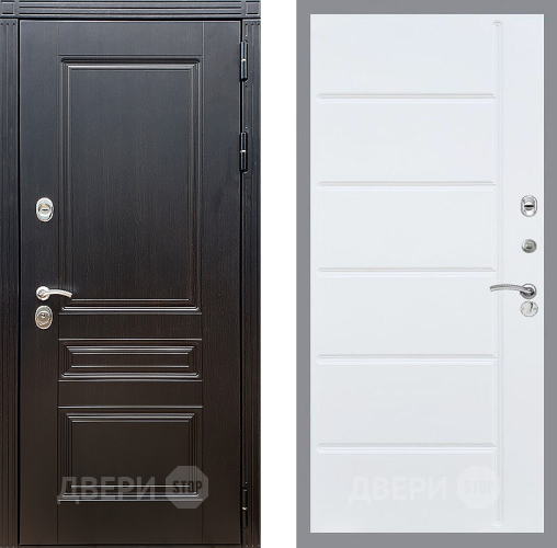 Входная металлическая Дверь Стоп МЕГАПОЛИС ФЛ-102 Белый ясень в Дмитрове