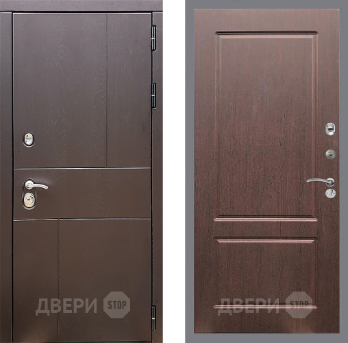 Входная металлическая Дверь Стоп УРБАН ФЛ-117 Орех премиум в Дмитрове