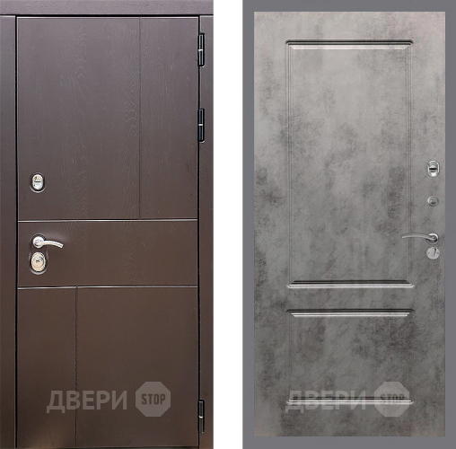 Входная металлическая Дверь Стоп УРБАН ФЛ-117 Бетон темный в Дмитрове