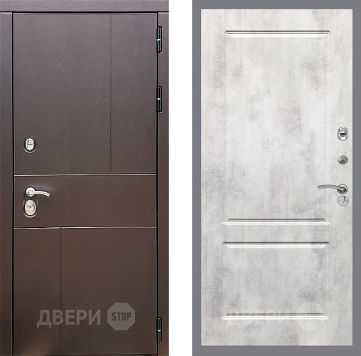 Входная металлическая Дверь Стоп УРБАН ФЛ-117 Бетон светлый в Дмитрове