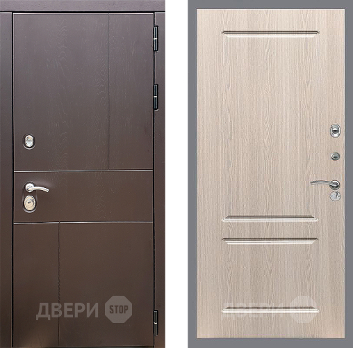 Входная металлическая Дверь Стоп УРБАН ФЛ-117 Беленый дуб в Дмитрове