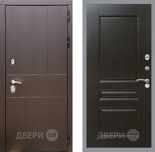 Входная металлическая Дверь Стоп УРБАН ФЛ-243 Венге в Дмитрове