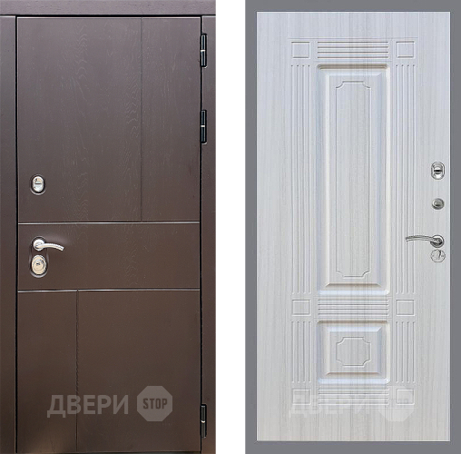 Входная металлическая Дверь Стоп УРБАН ФЛ-2 Сандал белый в Дмитрове