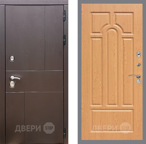 Входная металлическая Дверь Стоп УРБАН ФЛ-58 Дуб в Дмитрове