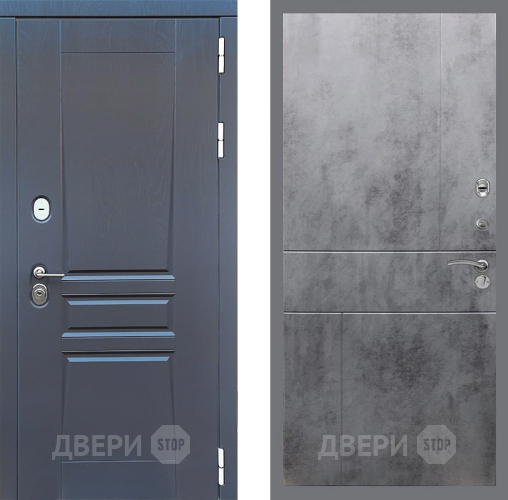 Входная металлическая Дверь Стоп ПЛАТИНУМ ФЛ-290 Бетон темный в Дмитрове