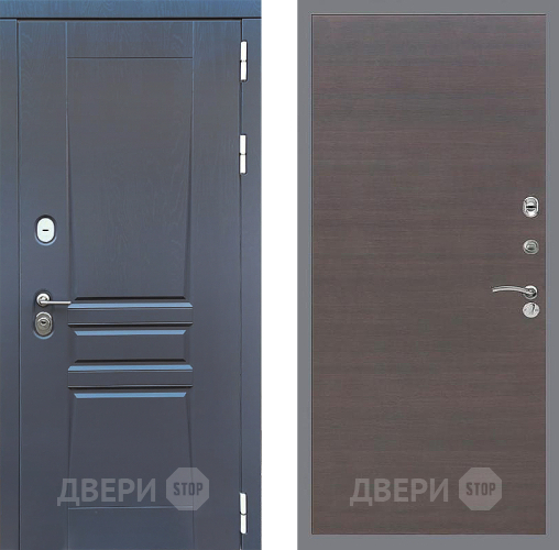 Входная металлическая Дверь Стоп ПЛАТИНУМ Гладкая венге поперечный в Дмитрове