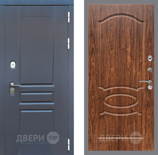 Дверь Стоп ПЛАТИНУМ ФЛ-128 орех тисненый в Дмитрове