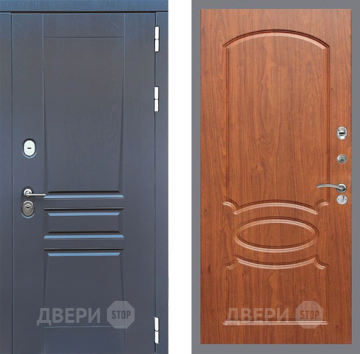 Входная металлическая Дверь Стоп ПЛАТИНУМ ФЛ-128 Береза мореная в Дмитрове