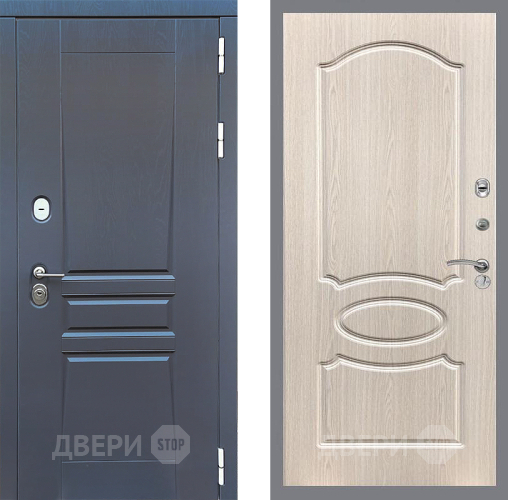Входная металлическая Дверь Стоп ПЛАТИНУМ ФЛ-128 Беленый дуб в Дмитрове