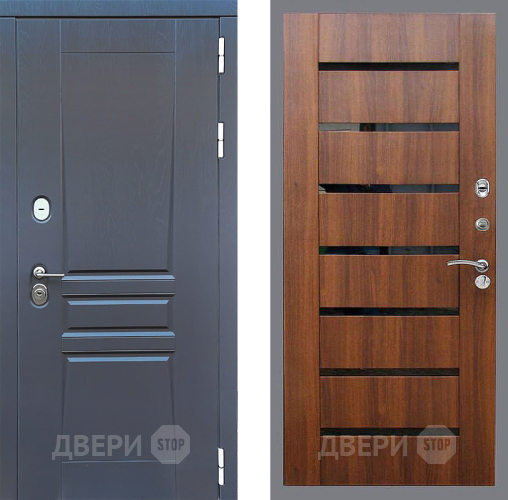 Входная металлическая Дверь Стоп ПЛАТИНУМ СБ-14 Орех бренди в Дмитрове