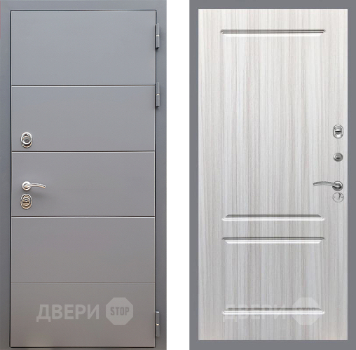 Входная металлическая Дверь Стоп АРТ ГРАФИТ ФЛ-117 Сандал белый в Дмитрове