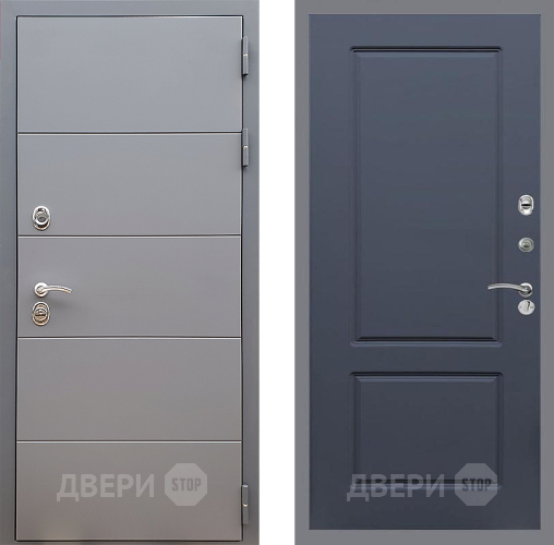 Входная металлическая Дверь Стоп АРТ ГРАФИТ ФЛ-117 Силк титан в Дмитрове