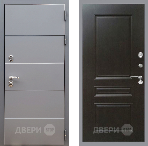 Входная металлическая Дверь Стоп АРТ ГРАФИТ ФЛ-243 Венге в Дмитрове