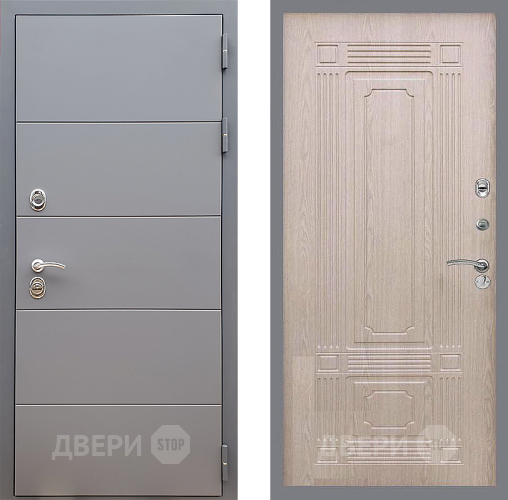 Входная металлическая Дверь Стоп АРТ ГРАФИТ ФЛ-2 Беленый дуб в Дмитрове