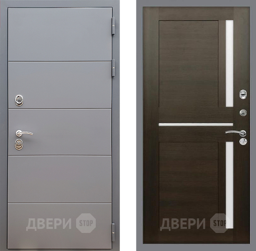 Входная металлическая Дверь Стоп АРТ ГРАФИТ СБ-18 Венге в Дмитрове