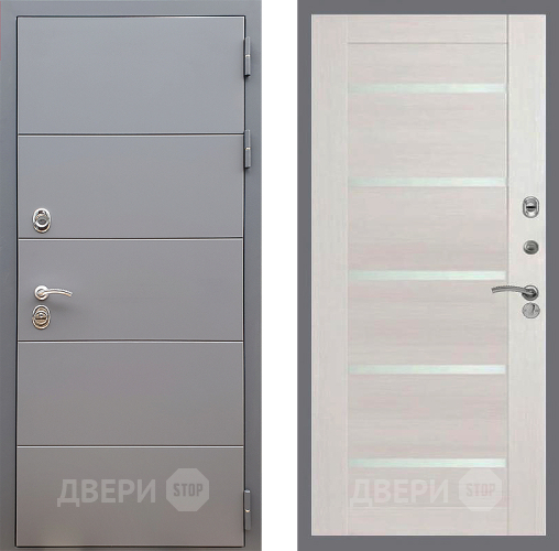Входная металлическая Дверь Стоп АРТ ГРАФИТ СБ-14 Лиственница беж в Дмитрове