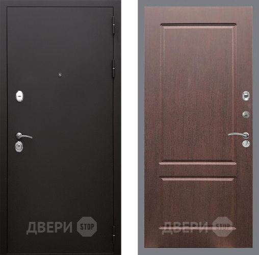 Входная металлическая Дверь Стоп КЛАССИК Шагрень ФЛ-117 Орех премиум в Дмитрове