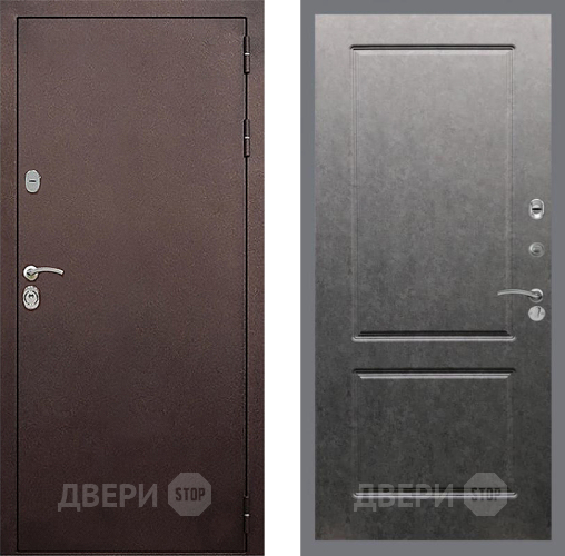 Входная металлическая Дверь Стоп КЛАССИК Медь ФЛ-117 Штукатурка графит в Дмитрове