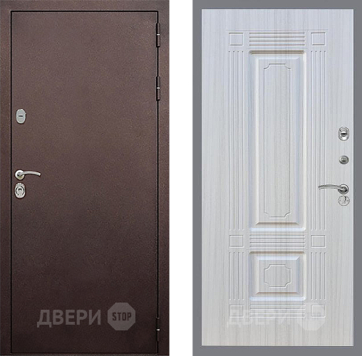 Входная металлическая Дверь Стоп КЛАССИК Медь ФЛ-2 Сандал белый в Дмитрове