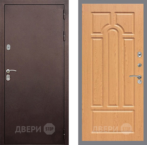 Входная металлическая Дверь Стоп КЛАССИК Медь ФЛ-58 Дуб в Дмитрове