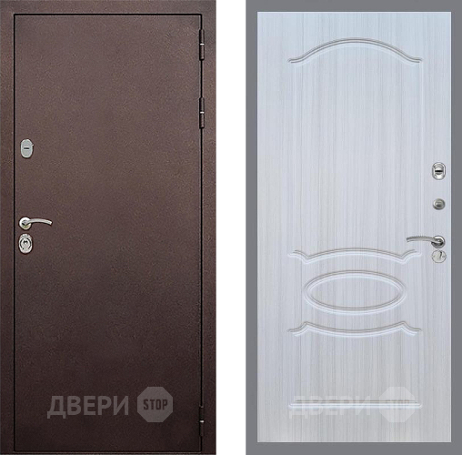 Входная металлическая Дверь Стоп КЛАССИК Медь ФЛ-128 Сандал белый в Дмитрове