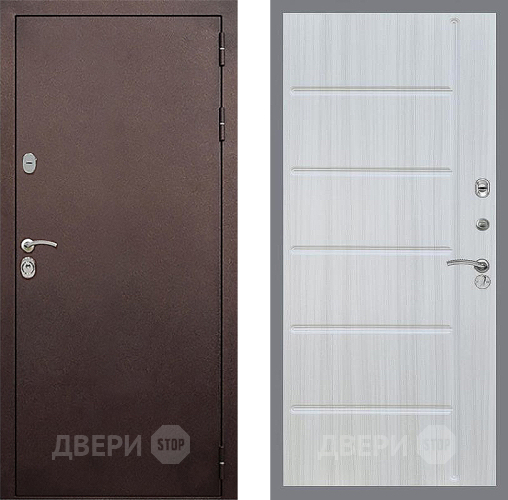 Входная металлическая Дверь Стоп КЛАССИК Медь ФЛ-102 Сандал белый в Дмитрове