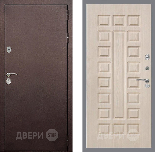 Входная металлическая Дверь Стоп КЛАССИК Медь ФЛ-183 Беленый дуб в Дмитрове