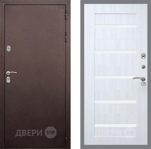 Входная металлическая Дверь Стоп КЛАССИК Медь СБ-14 Сандал белый в Дмитрове