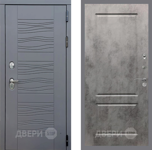 Входная металлическая Дверь Стоп СКАНДИ ФЛ-117 Бетон темный в Дмитрове
