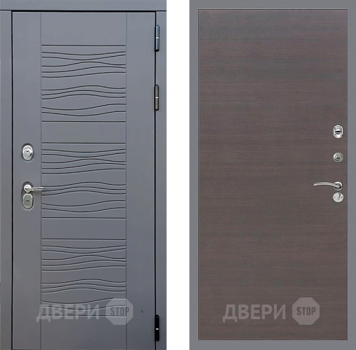 Входная металлическая Дверь Стоп СКАНДИ Гладкая венге поперечный в Дмитрове
