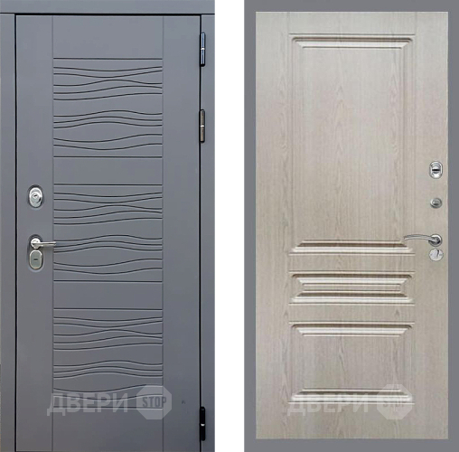 Входная металлическая Дверь Стоп СКАНДИ ФЛ-243 Беленый дуб в Дмитрове