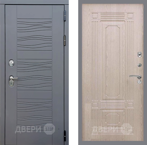 Входная металлическая Дверь Стоп СКАНДИ ФЛ-2 Беленый дуб в Дмитрове